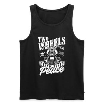 Motorrad Biker Motorbike Motorcycle Therapy - Männer Premium Bio Tank Top - Schwarz - Vorne - Michal (187cm)