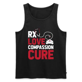 Nurse - Men's Premium Organic Tank Top - black - Front - Michal (187cm)