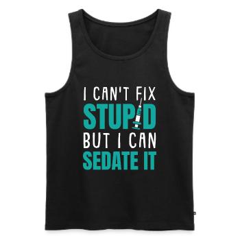 Krankenschwester - Männer Premium Bio Tank Top - Schwarz - Vorne - Michal (187cm)