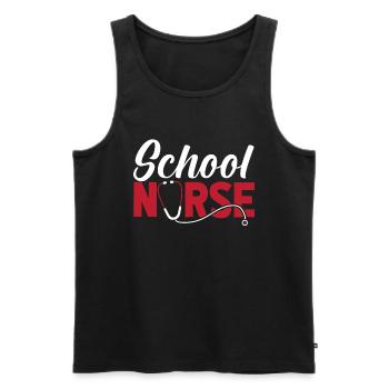 Nurse Teacher School Nurse - Men's Premium Organic Tank Top - black - Front - Michal (187cm)