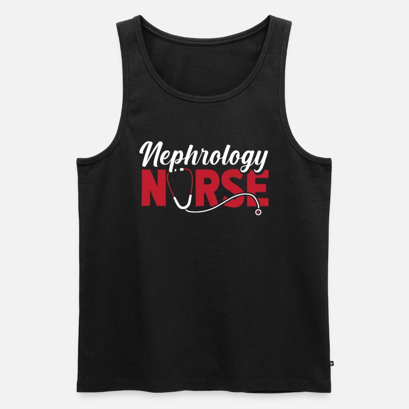 Krankenschwester Infirmière en néphrologie - Débardeur bio Premium Homme - noir