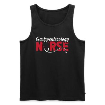 Krankenschwester Infirmière en gastro-entérologie - Débardeur bio Premium Homme - noir - Devant - Michal (187cm)