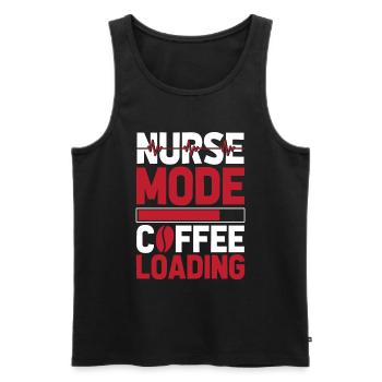 Krankenschwester Kaffee Koffein - Männer Premium Bio Tank Top - Schwarz - Vorne - Michal (187cm)