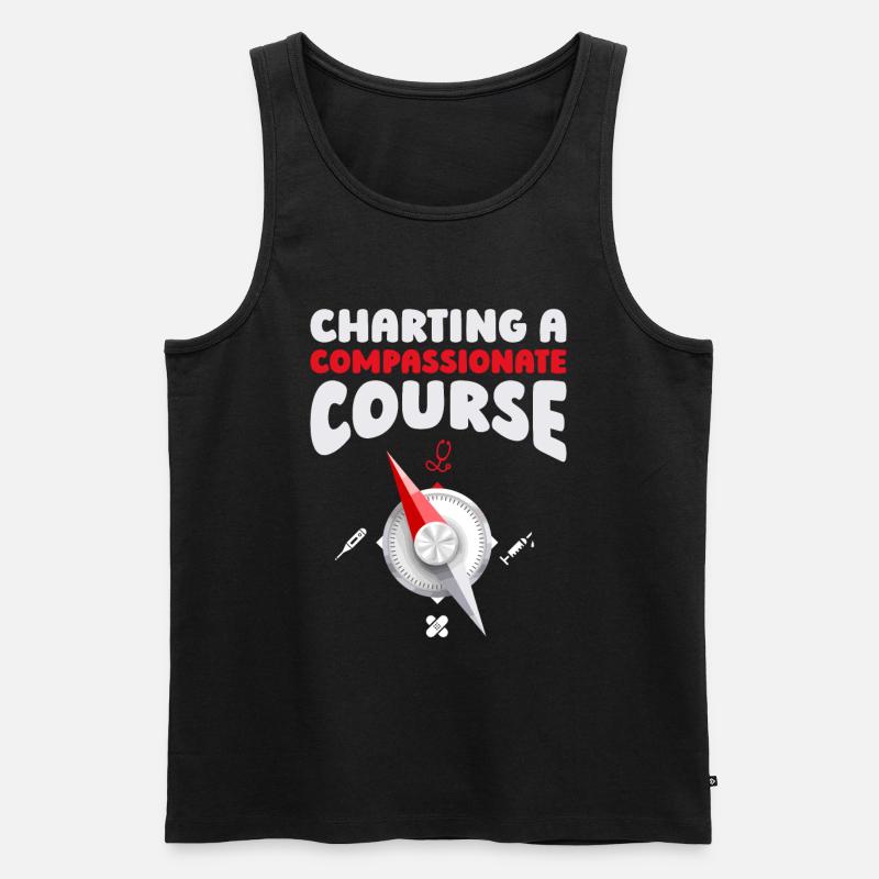 Krankenschwester - Männer Premium Bio Tank Top - Schwarz