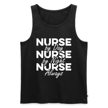 Krankenschwester Superheld - Männer Premium Bio Tank Top - Schwarz - Vorne - Michal (187cm)