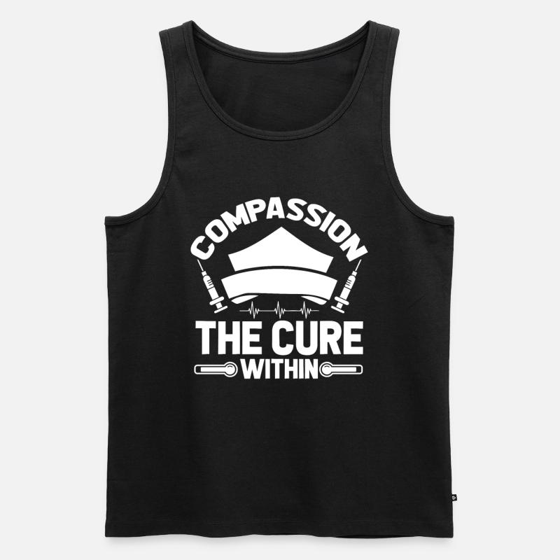Krankenschwester - Männer Premium Bio Tank Top - Schwarz