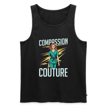 Krankenschwester Mode - Männer Premium Bio Tank Top - Schwarz - Vorne - AI Model Male 178 light (178cm)