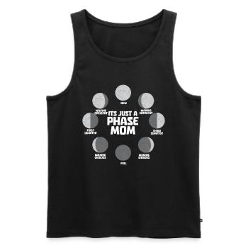 Mond Luna Just A Phase Moon - Men's Premium Organic Tank Top - black - Front - AI Model Male 178 light (178cm)