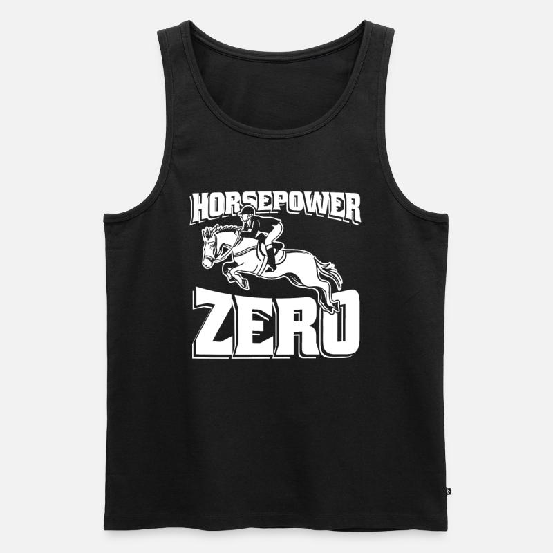 Pferd Reitsport - Männer Premium Bio Tank Top - Schwarz
