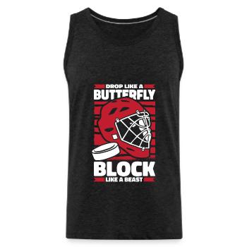 Eishockey Torwart - Männer Premium Bio Tank Top - Anthrazit - Vorne - Alexander (188cm)