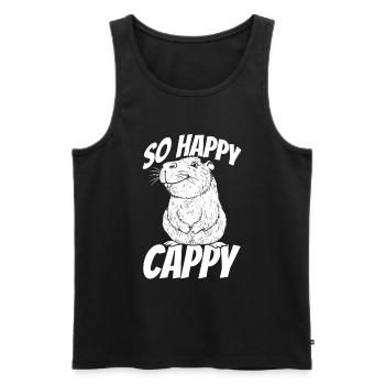Capybara Wasserschwein - Männer Premium Bio Tank Top - Schwarz - Vorne - AI Model Male 178 light (178cm)