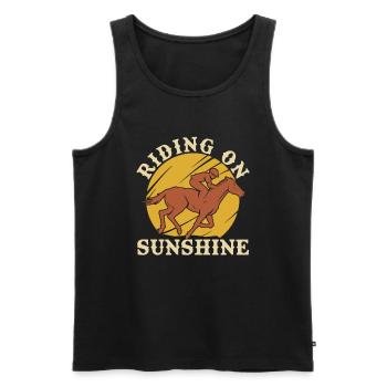 Horse Equestrian Summer - Men's Premium Organic Tank Top - black - Front - Michal (187cm)