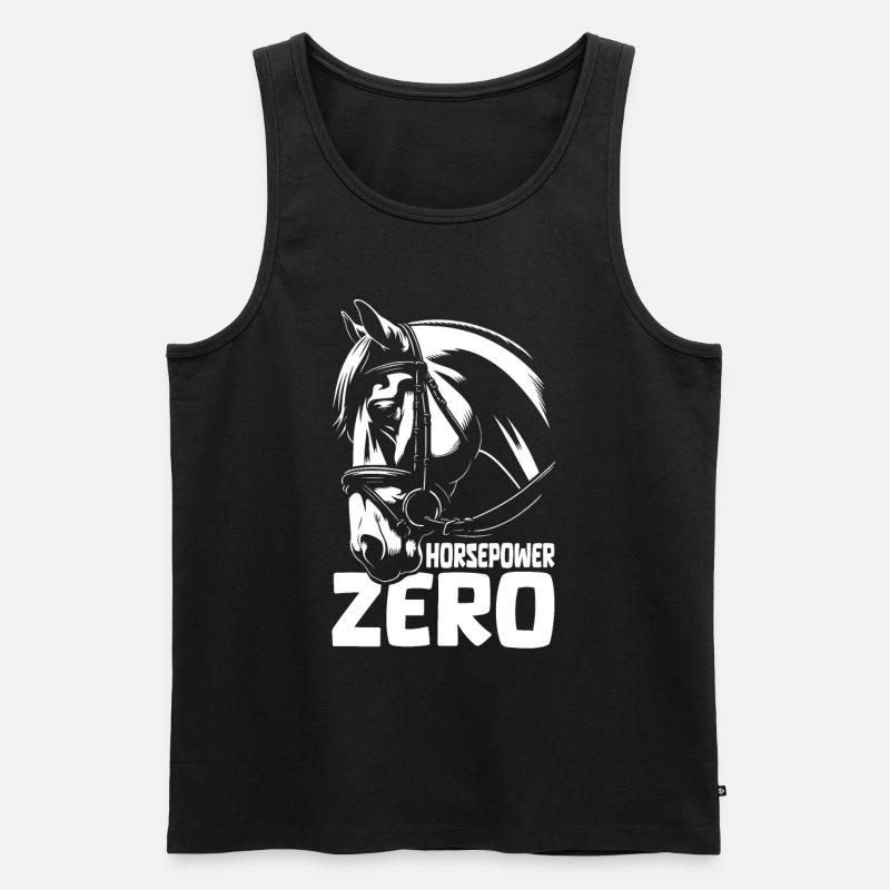 Pferd Reitsport - Männer Premium Bio Tank Top - Schwarz