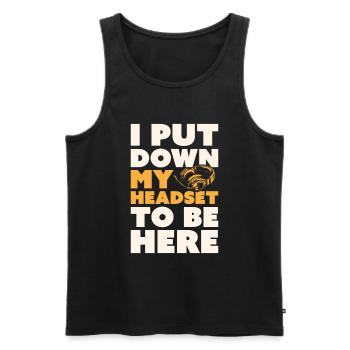 Notruf Leitstelle Einsatzzentrale - Männer Premium Bio Tank Top - Schwarz - Vorne - Michal (187cm)