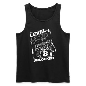Gaming 8. Geburtstag 8 Jahre Gamer - Männer Premium Bio Tank Top - Schwarz - Vorne - Michal (187cm)