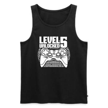Gaming 5th Birthday 5 Years Gamer - Men's Premium Organic Tank Top - black - Front - Michal (187cm)