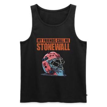 Eishockey Torwart Torwart - Männer Premium Bio Tank Top - Schwarz - Vorne - AI Model Male 178 light (178cm)