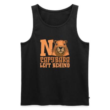 Capybara Wasserschwein - Männer Premium Bio Tank Top - Schwarz - Vorne - AI Model Male 178 light (178cm)
