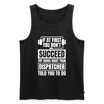 Notruf Leitstelle Einsatzzentrale - Männer Premium Bio Tank Top - Schwarz - Vorne - Michal (187cm)