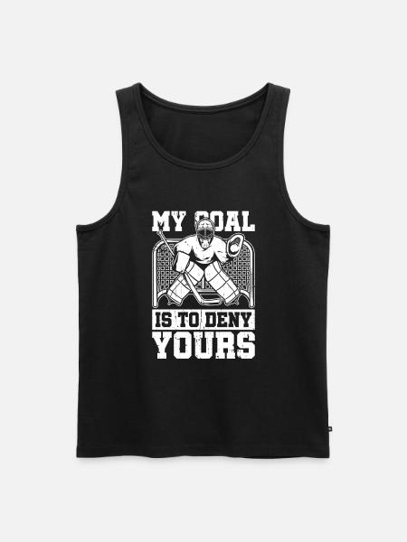 Eishockey Torwart - Männer Premium Bio Tank Top - Schwarz