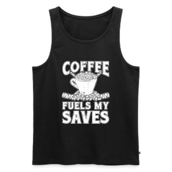 Eishockey Torwart Coffee - Männer Premium Bio Tank Top - Schwarz - Vorne - Michal (187cm)