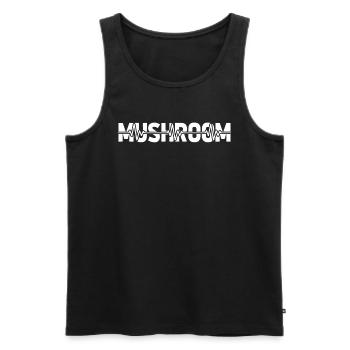 Cueilleur de champignons ECG Mushroom Heartbeat - Débardeur bio Premium Homme - noir - Devant - Michal (187cm)