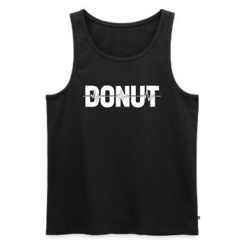 Donut Ekg Heartbeat - Men's Premium Organic Tank Top - black - Front - AI Model Male 178 light (178cm)