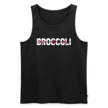 Broccoli Ekg Heartbeat - Men's Premium Organic Tank Top - black - Front - AI Model Male 178 light (178cm)
