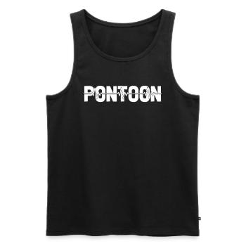 Pontonboot Ekg Heartbeat - Männer Premium Bio Tank Top - Schwarz - Vorne - Michal (187cm)