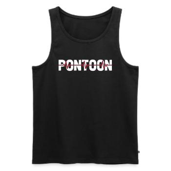 Bateau ponton Ekg Heartbeat - Débardeur bio Premium Homme - noir - Devant - Michal (187cm)