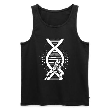 Capoeira Martial Dance Its In My DNA - Men's Premium Organic Tank Top - black - Front - AI Model Male 178 light (178cm)