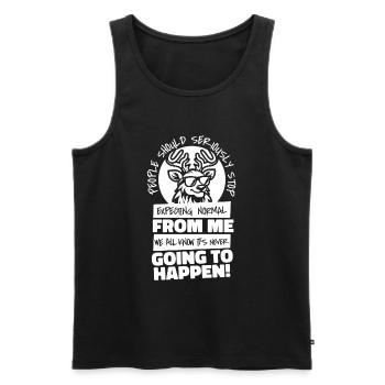 Hirsch - Männer Premium Bio Tank Top - Schwarz - Vorne - AI Model Male 178 light (178cm)