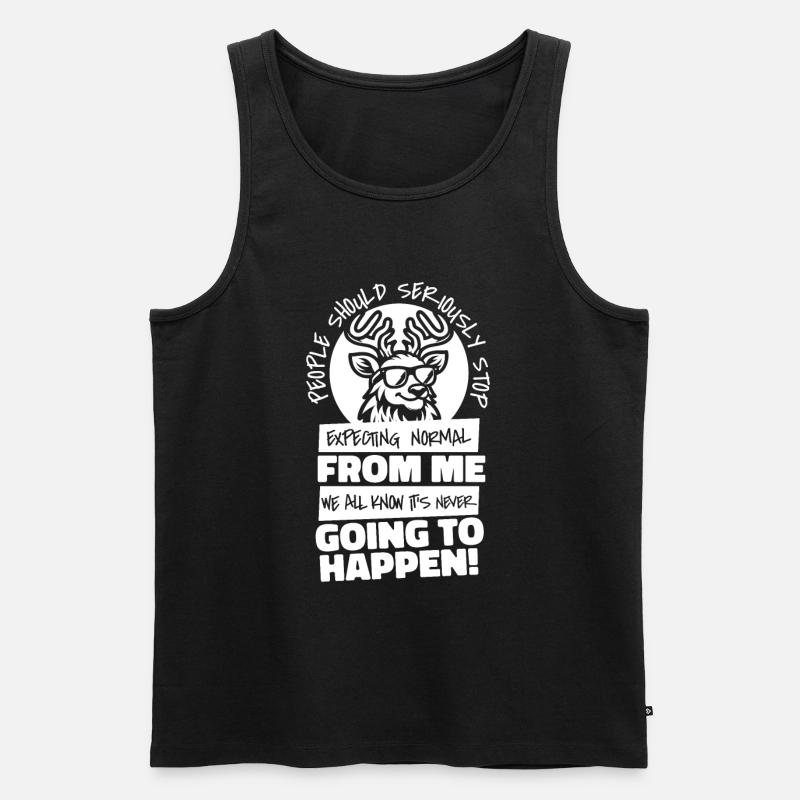 Hirsch - Männer Premium Bio Tank Top - Schwarz