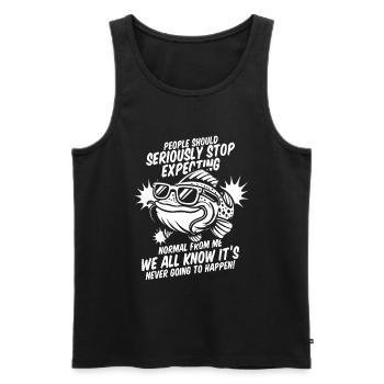 Catfish - Men's Premium Organic Tank Top - black - Front - AI Model Male 178 light (178cm)