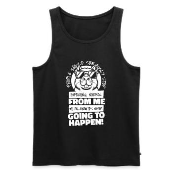 Capybara Wasserschwein - Männer Premium Bio Tank Top - Schwarz - Vorne - AI Model Male 178 light (178cm)