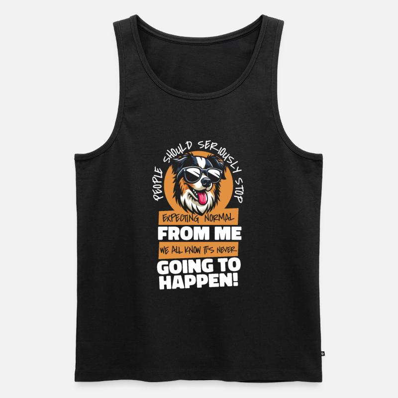 Australian Shepherd - Männer Premium Bio Tank Top - Schwarz