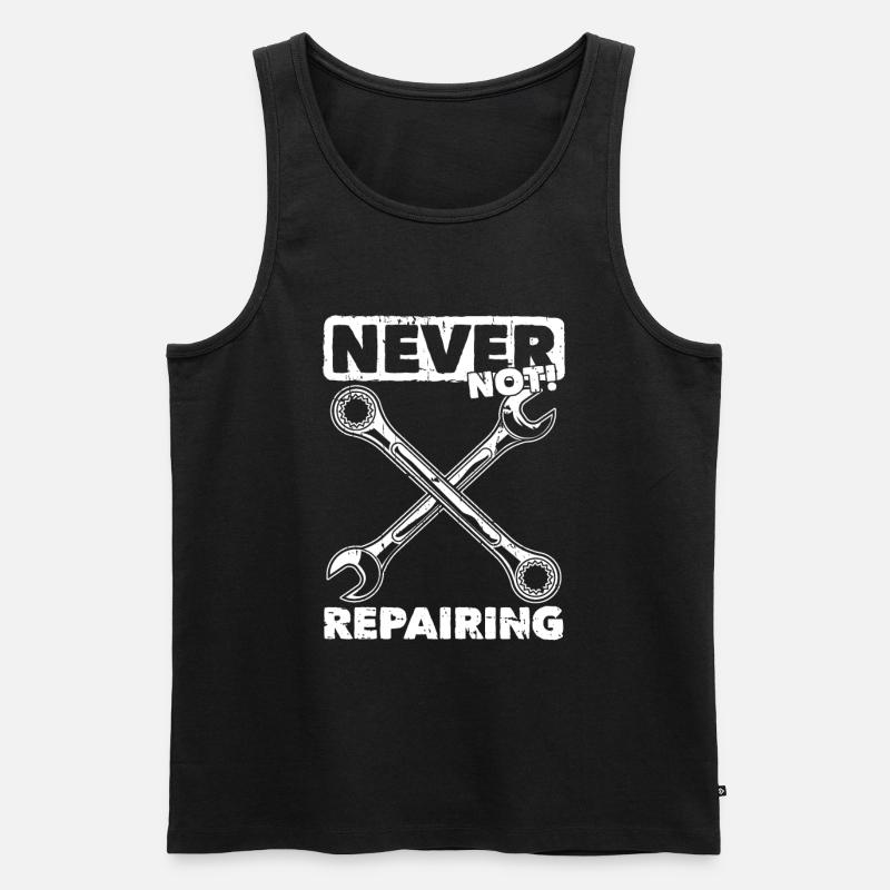 Motorrad Mechaniker - Männer Premium Bio Tank Top - Schwarz