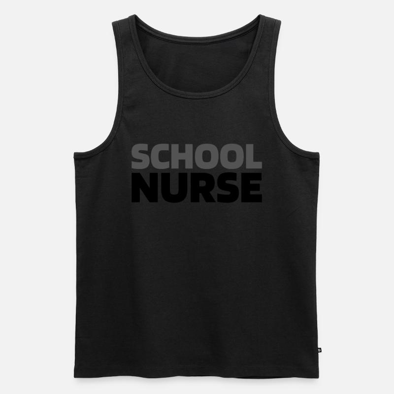 Krankenschwester School Nurse - Männer Premium Bio Tank Top - Schwarz