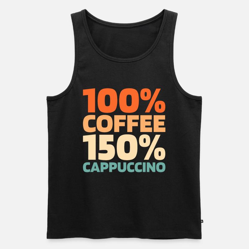 Kaffee Cafe - Männer Premium Bio Tank Top - Schwarz