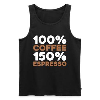 Coffee Espresso - Men's Premium Organic Tank Top - black - Front - AI Model Male 178 light (178cm)