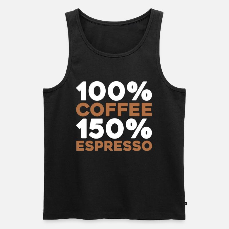 Kaffee Espresso - Männer Premium Bio Tank Top - Schwarz