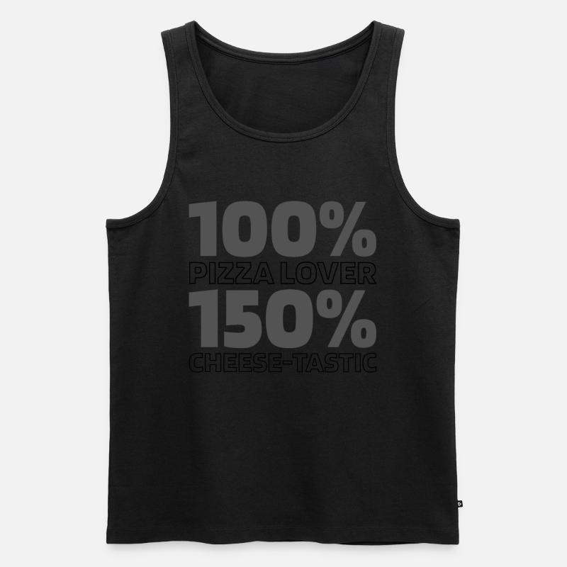 Pizza - Männer Premium Bio Tank Top - Schwarz