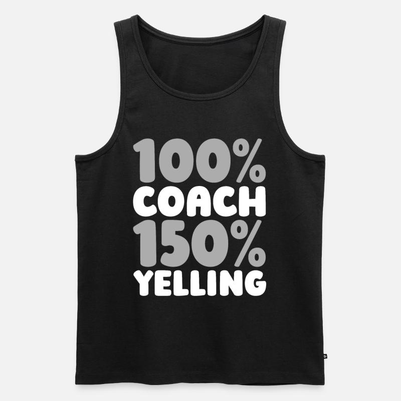 Fußballtrainer - Männer Premium Bio Tank Top - Schwarz