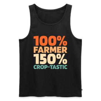 Agriculteur Agriculteur - Débardeur bio Premium Homme - noir - Devant - AI Model Male 178 light (178cm)