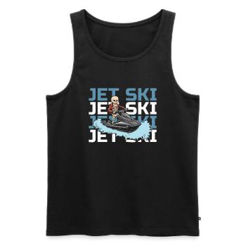 Jet Ski - Männer Premium Bio Tank Top - Schwarz - Vorne - AI Model Male 178 light (178cm)