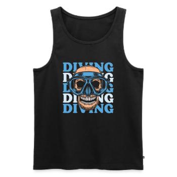 Tauchen Taucher - Männer Premium Bio Tank Top - Schwarz - Vorne - AI Model Male 178 light (178cm)