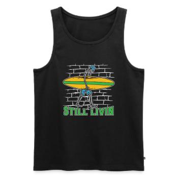 Surfer Surfen - Männer Premium Bio Tank Top - Schwarz - Vorne - Michal (187cm)