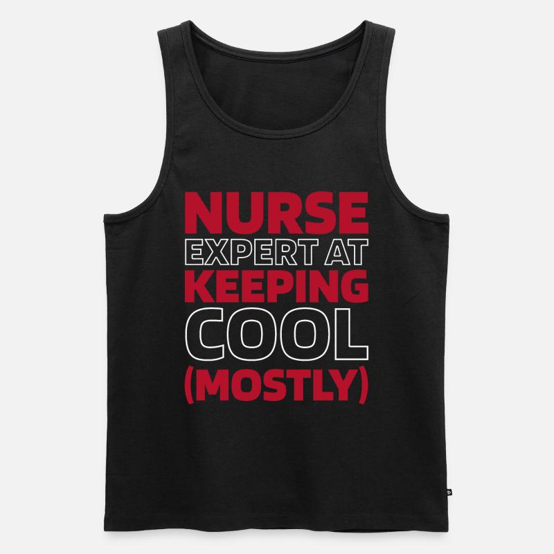 Krankenschwester - Männer Premium Bio Tank Top - Schwarz