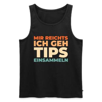 Kellner Kellnerin - Männer Premium Bio Tank Top - Schwarz - Vorne - AI Model Male 178 light (178cm)