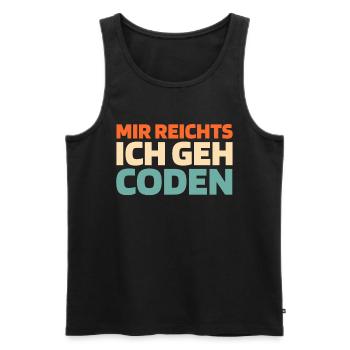 Entwickler Coder Programmierer - Männer Premium Bio Tank Top - Schwarz - Vorne - Michal (187cm)